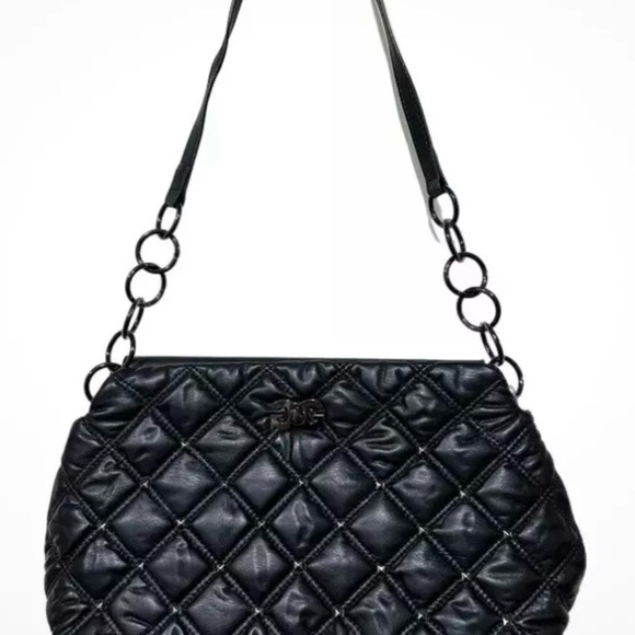 Gilda Paris NWT Black quilted Vegan Leather Shoulder Bag, Crossbody, Clutch - Picture 2 of 8